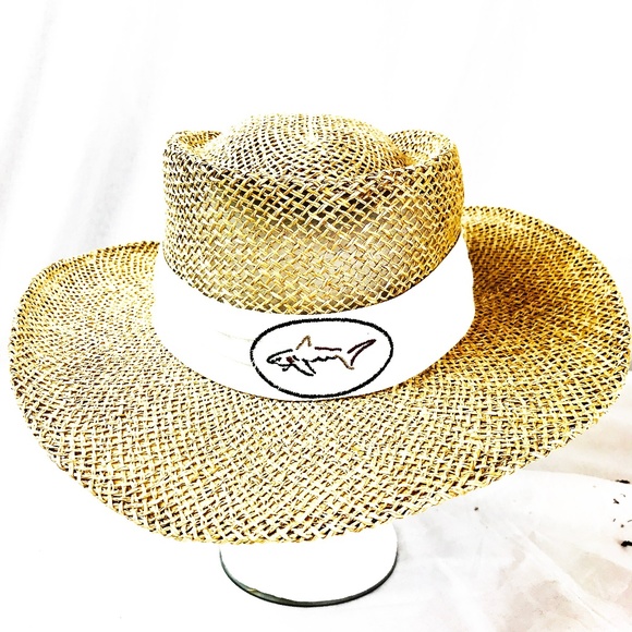 greg norman golf hats straw